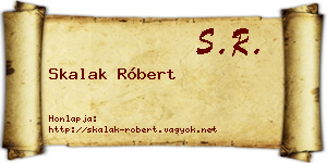 Skalak Róbert névjegykártya